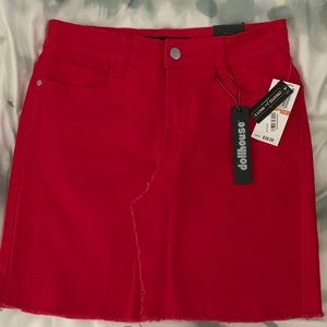 Red Jean Skirt Dollhouse